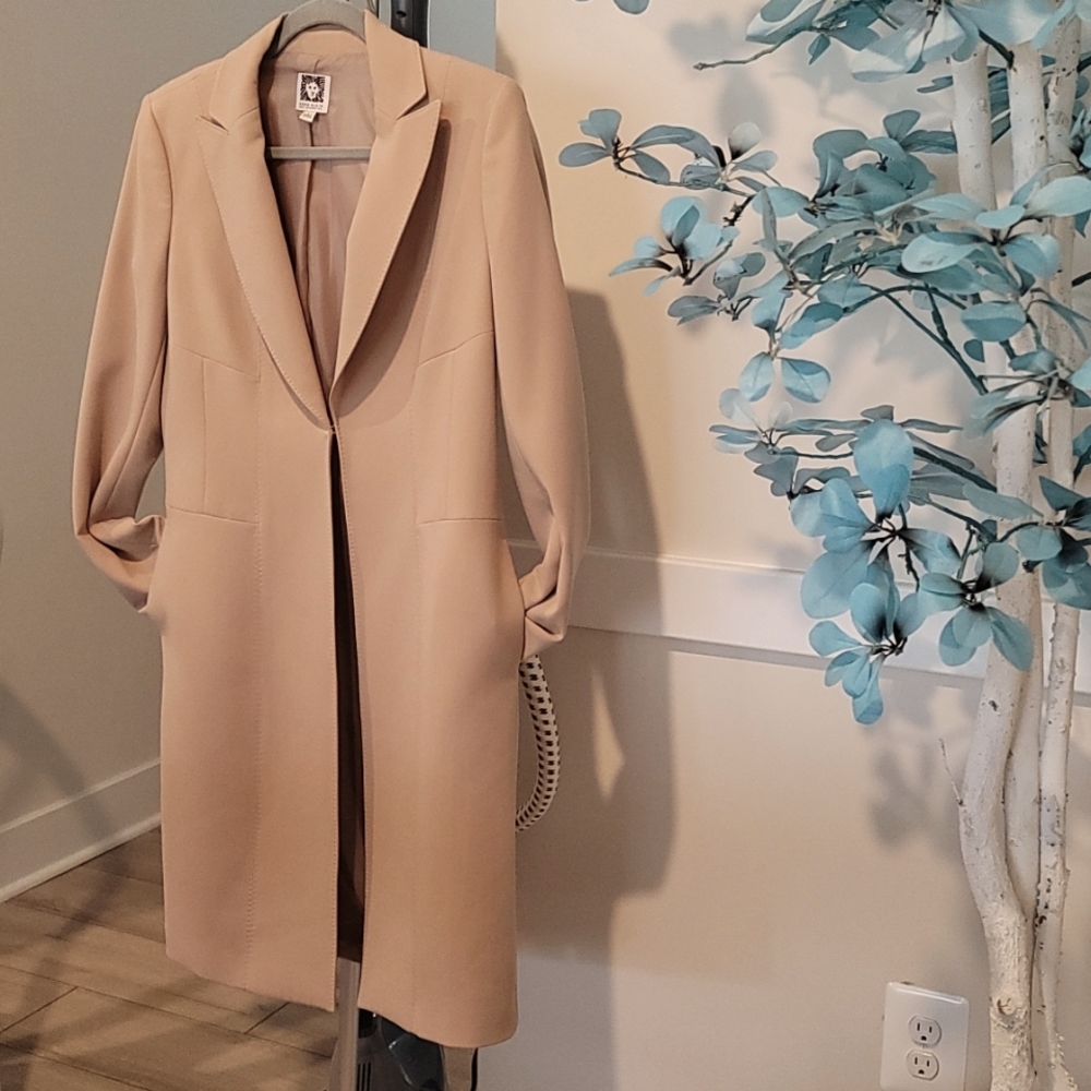 ANNE KLEIN SINGLE CLOSE DUSTER, 8